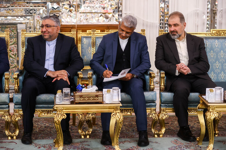 دیدار و کنفرانس خبری مشترک رؤسای مجالس ایران و اتیوپی