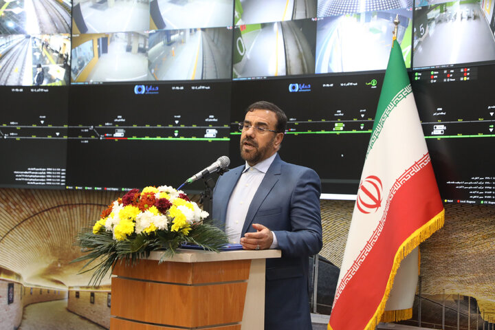 افتتاح مرکز کنترول فرمان خط دو مترو شیراز توسط نیکزاد