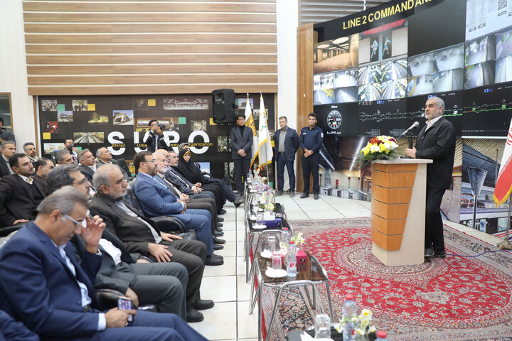 افتتاح مرکز کنترول فرمان خط دو مترو شیراز توسط نیکزاد