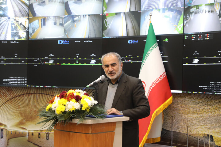 افتتاح مرکز کنترول فرمان خط دو مترو شیراز توسط نیکزاد