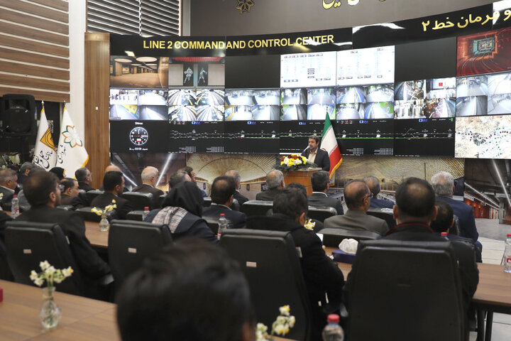 افتتاح مرکز کنترول فرمان خط دو مترو شیراز توسط نیکزاد