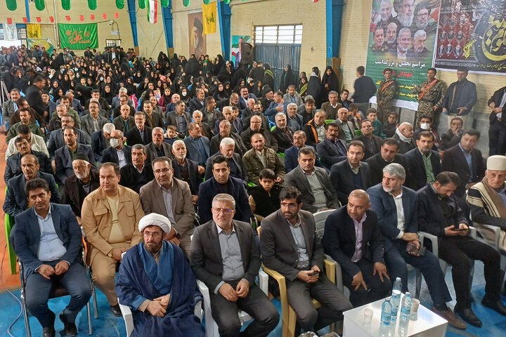 حضور حاجی‌بابایی در یادواره شهدای شهرستان خان‌میرزا