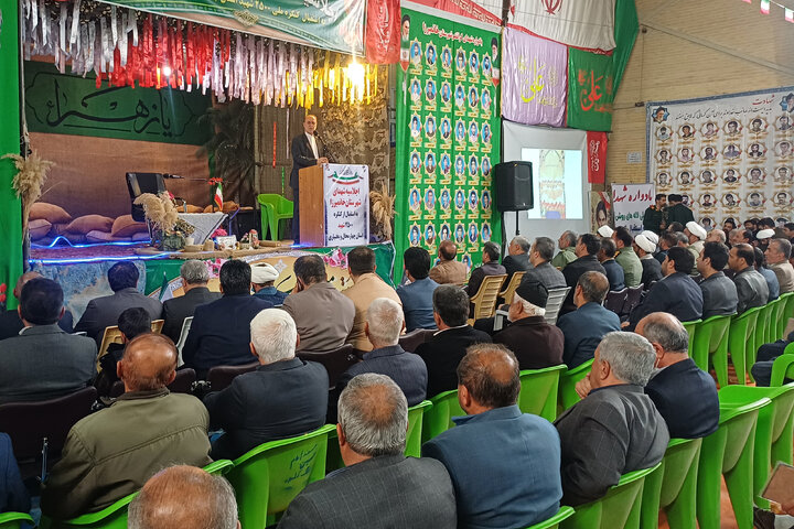 حضور حاجی‌بابایی در یادواره شهدای شهرستان خان‌میرزا