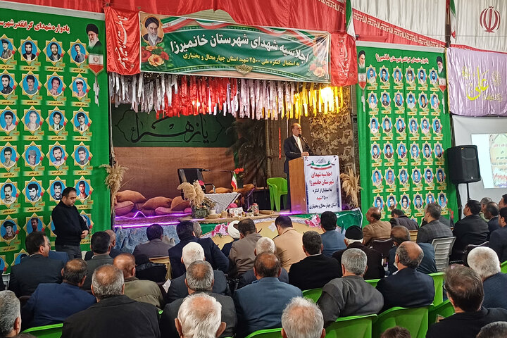 حضور حاجی‌بابایی در یادواره شهدای شهرستان خان‌میرزا