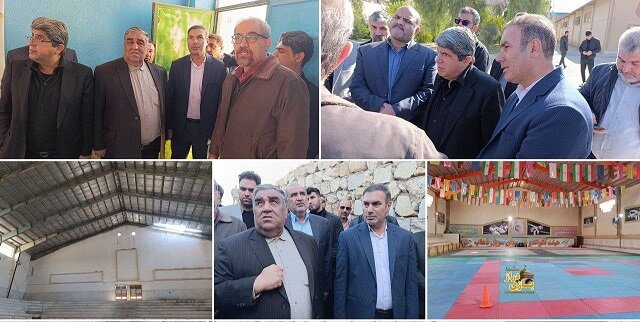 بازدید مشاور وزیر ورزش بهمراه نماینده مردم از اماکن ورزشی و بررسی میدانی پروژه‌های نیمه‌تمام ورزشی سرپل ذهاب