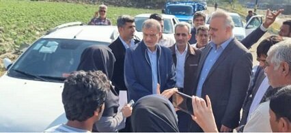 بازدید احمد مرادی از مزارع خسارت‌دیده بخش شمیل