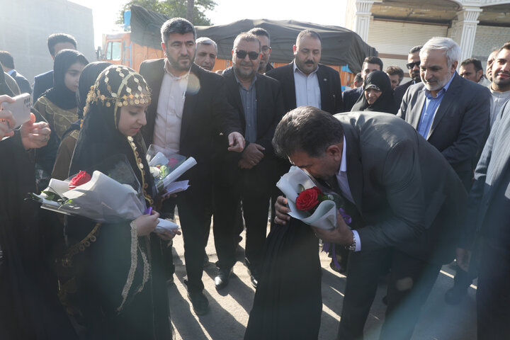 استقبال از اعضای کمیسیون اجتماعی مجلس در بدو ورود به شهرستان شادگان