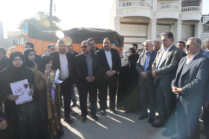 استقبال از اعضای کمیسیون اجتماعی مجلس در بدو ورود به شهرستان شادگان