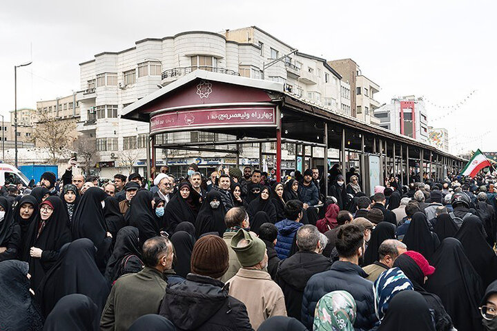 مراسم تشییع پیکرهای مطهر شهدای اغتشاشات تروریستی آمریکایی صهیونیستی