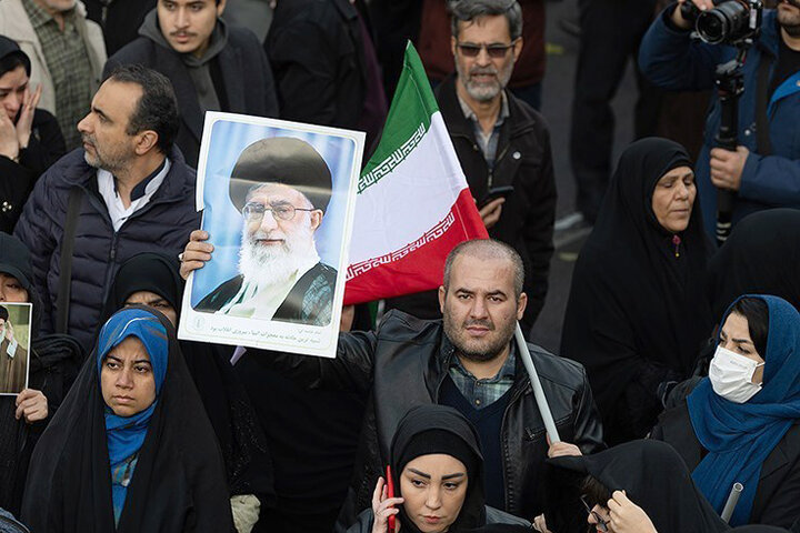 مراسم تشییع پیکرهای مطهر شهدای اغتشاشات تروریستی آمریکایی صهیونیستی