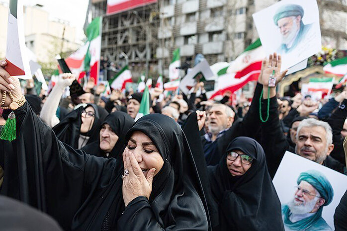 مراسم تشییع پیکرهای مطهر شهدای اغتشاشات تروریستی آمریکایی صهیونیستی