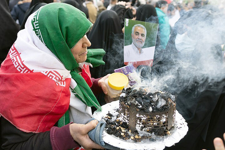 مراسم تشییع پیکرهای مطهر شهدای اغتشاشات تروریستی آمریکایی صهیونیستی