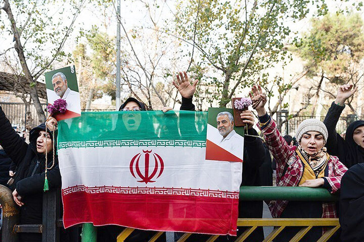 مراسم تشییع پیکرهای مطهر شهدای اغتشاشات تروریستی آمریکایی صهیونیستی