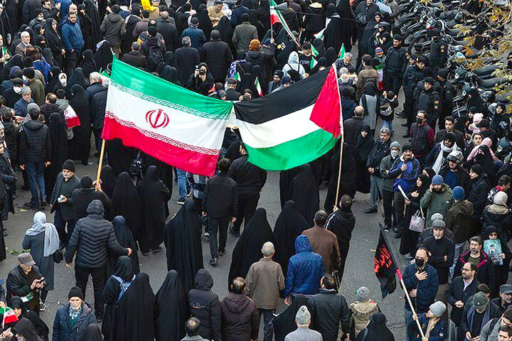 مراسم تشییع پیکرهای مطهر شهدای اغتشاشات تروریستی آمریکایی صهیونیستی