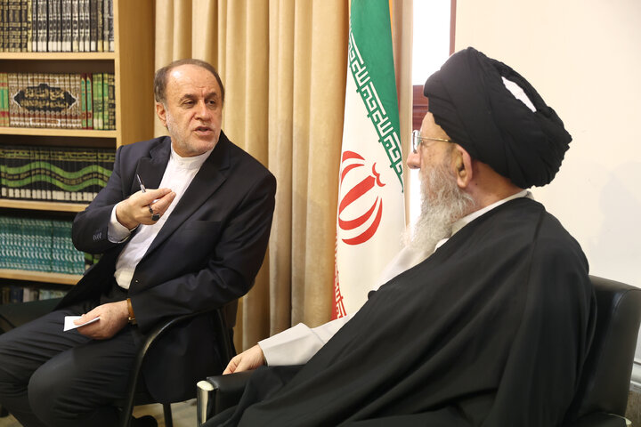 دیدار حمیدرضا حاجی بابایی نایب رئیس مجلس با آیت‌الله نور مفیدی نماینده ولی فقیه در استان گلستان