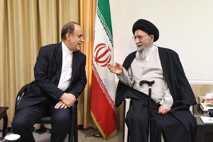 دیدار حمیدرضا حاجی بابایی نایب رئیس مجلس با آیت‌الله نور مفیدی نماینده ولی فقیه در استان گلستان