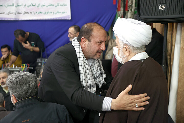 حضور دکتر حاجی‌بابایی در یادواره شهدای روستای رحمت‌آباد کتول