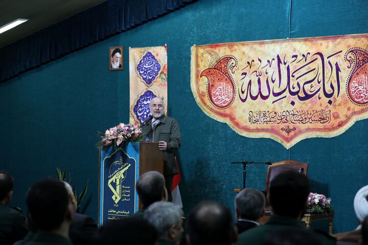 حضور رئیس مجلس شورای اسلامی در جمع پاسداران یگان حفاظت مجلس