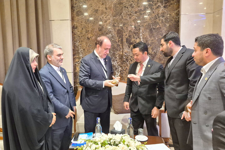 دیدار حمیدرضا حاجی‌بابایی نایب‌رئیس مجلس و سیاهرول معازت رئیس هیأت پارلمانی اندونزی