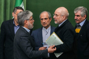 دیدار وزیر علوم و جمعی از رؤسای دانشگاه‌های سراسر کشور با دکتر قالیباف