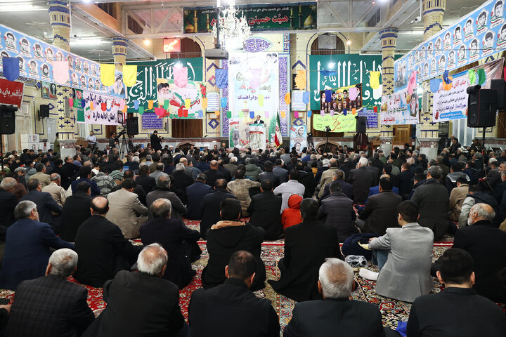 سخنرانی دکتر حاجی‌بابایی در جمع مردم کبودرآهنگ