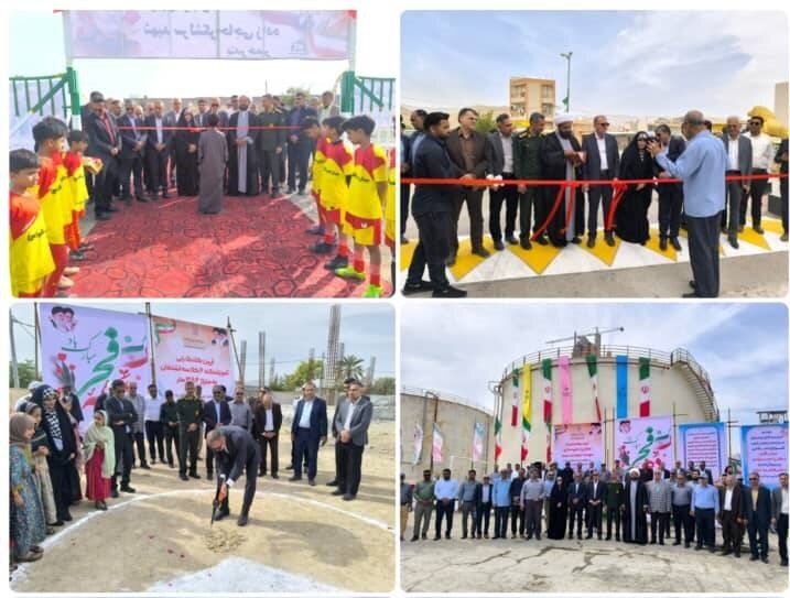 افتتاح و آغاز عملیات اجرایی ۲۸ طرح عمرانی و خدماتی در شهرستان خمیر