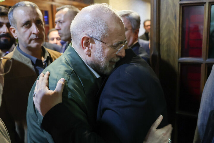 حضور دکتر قالیباف در مراسم ختم پدر رضا جباری نماینده مردم مسجد سلیمان