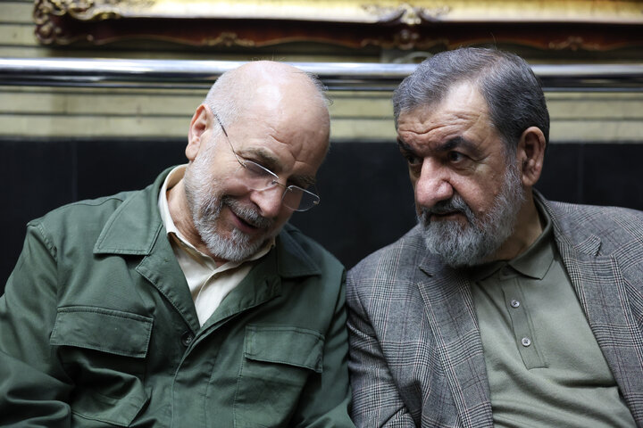 حضور دکتر قالیباف در مراسم ختم پدر رضا جباری نماینده مردم مسجد سلیمان