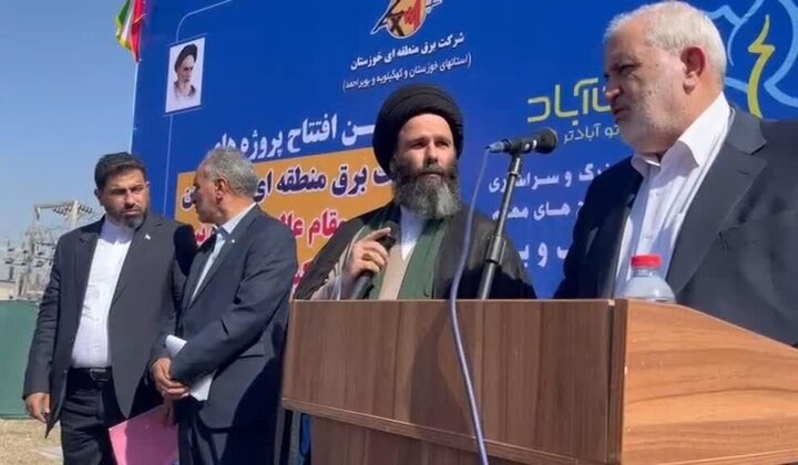 ۱۵ هزار میلیارد ریال پروژه برق در شوش با حضور کعب عمیر افتتاح شد