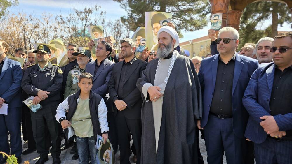 حضور محمد نصیری در راهپیمایی محکومیت جنایات آمریکا و رژیم صهیونیستی