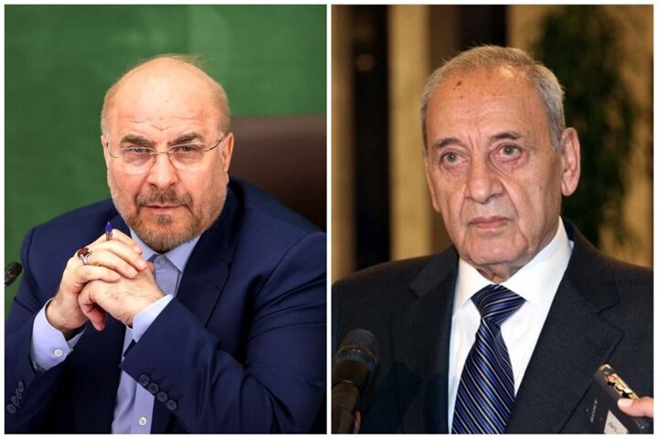 تبریک رئیس پارلمان لبنان برای انتخاب مجدد دکتر قالیباف به عنوان ریاست مجلس