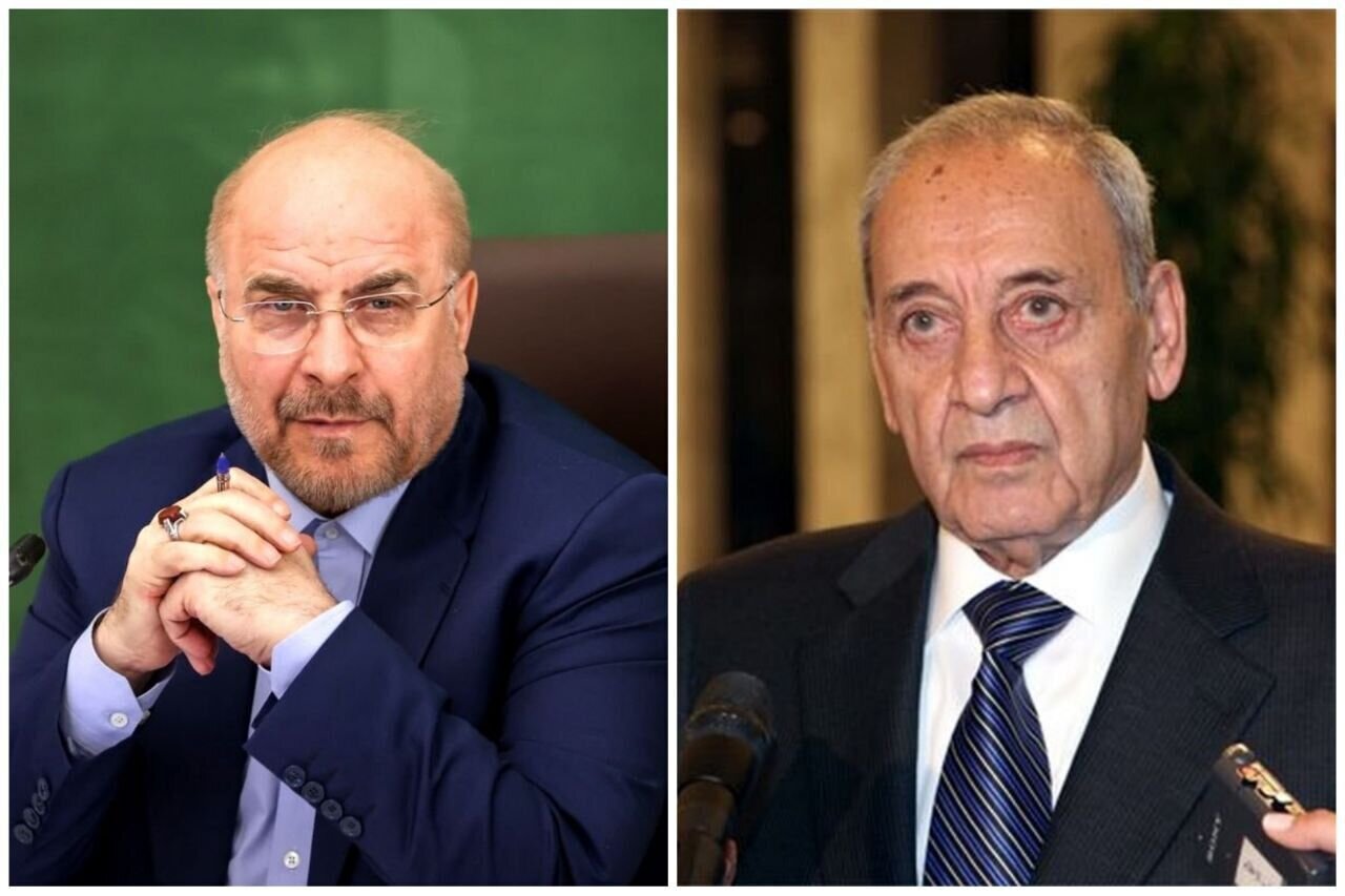 تبریک رئیس پارلمان لبنان برای انتخاب مجدد دکتر قالیباف به عنوان ریاست مجلس