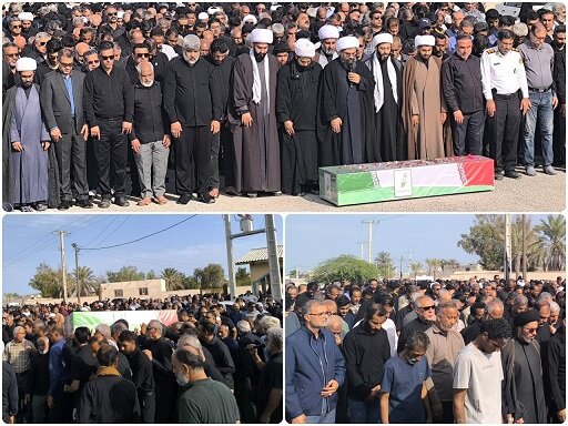 حضوراحمد مرادی در مراسم تشییع پیکر شهیده فاطمه حبشی