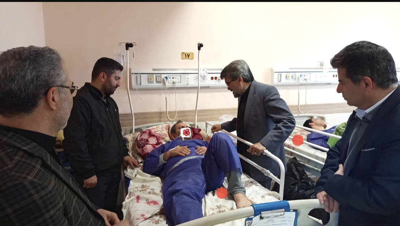 عیادت احمدی از مجروحان حملات آمریکا و رژیم صهیونی در میاندوآب 