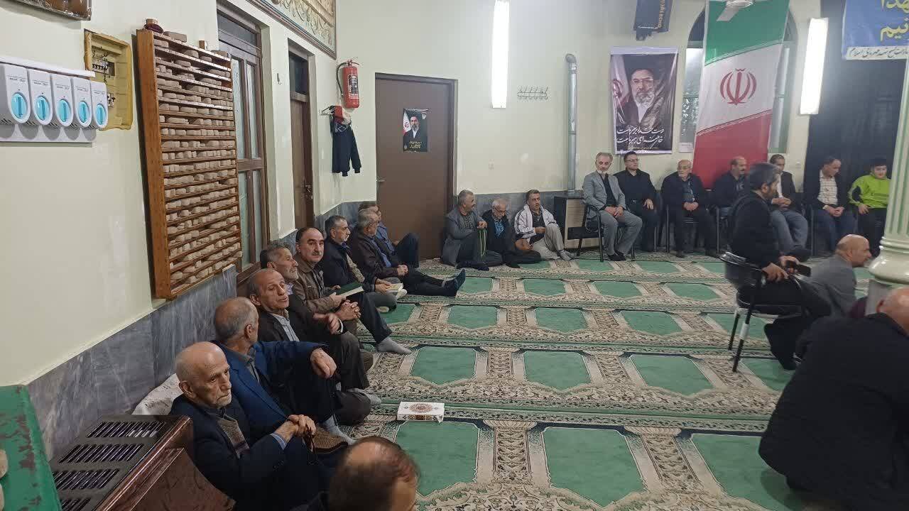 حضور حسن نتاج در مسجد محله اسلام بابل و تبیین تحولات منطقه‌