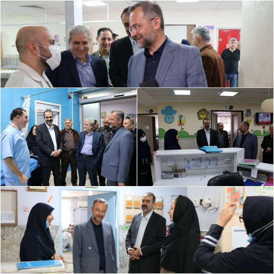 بازدید نوروزی حسن نتاج از ستاد کشیک نوروزی بیمارستان کودکان شفیع زاده امیرکلا و ستاد کشیک نوروزی بیمارستان شهید بهشتی و قدردانی از زحمات کادر درمان