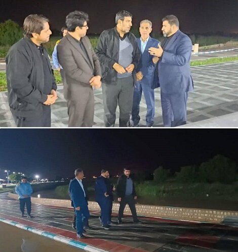 بازدید کعب عمیر از پارک گلستان شوش/تأکید بر توسعه و ساماندهی بوستان ها