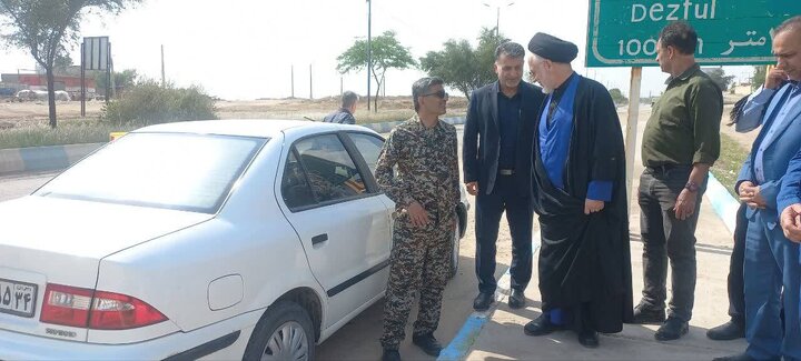 سادات ابراهیمی از ایست و بازرسی ورودی شوشتر بازدید کرد