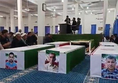 حضور احمد مرادی در مراسم تشییع پیکر پنج شهید بندرپل