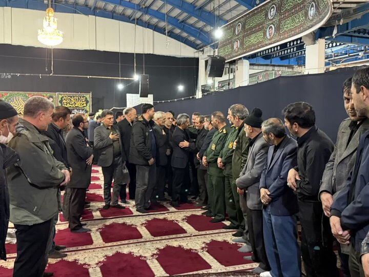 حضور محمدی در مراسم شام غریبان شهدای حسینیه اعظم زنجان