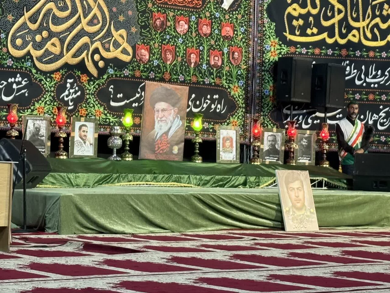 حضور محمدی در مراسم شام غریبان شهدای حسینیه اعظم زنجان