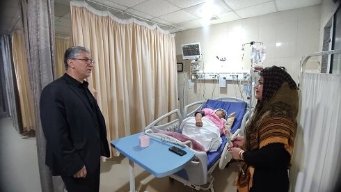 بازدید سنگدوینی از بیمارستان آل جلیل آق‌قلا؛ تقدیر از کادر درمان و عیادت از بیماران