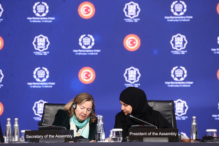 حضور هیأت پارلمانی ایران در دومین روز نشست مجمع عمومی IPU - استانبول