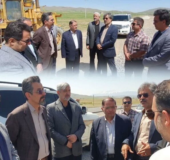 بازدید مفتح از قطعات چهار، پنج و شش پروژه چهارخطه سازی محور تویسرکان _ کنگاور