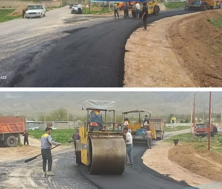 عملیات روکش آسفالت خیابان اصلی روستای باغان شیروان به همت «قدرتی» اجرایی شد