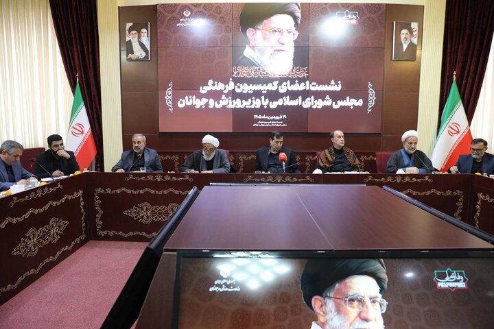 نشست نایب‌رئیس مجلس و اعضای کمیسیون فرهنگی با وزیر ورزش و جوانان