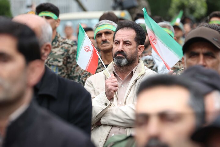حضور حاجی بابایی در اجتماع مردمی جان‌فدایان رضوی