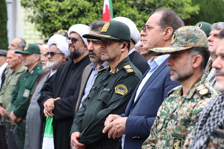 حضور حاجی بابایی در اجتماع مردمی جان‌فدایان رضوی