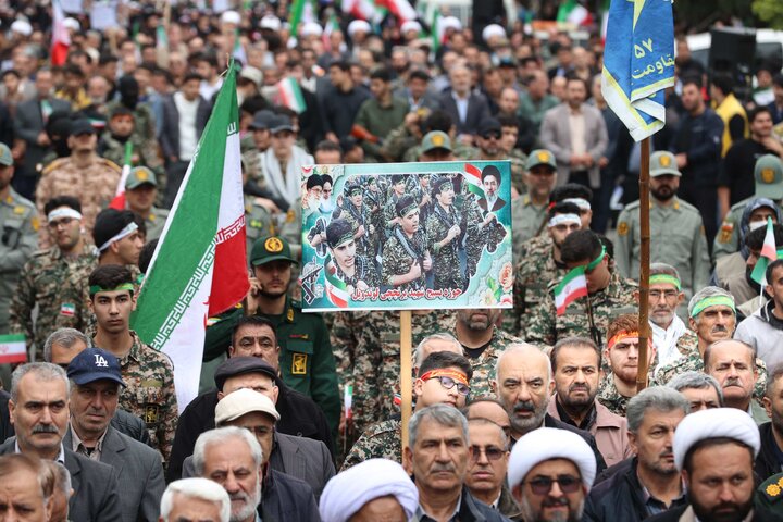 حضور حاجی بابایی در اجتماع مردمی جان‌فدایان رضوی