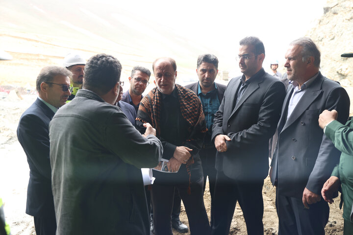 بازدید حاجی بابایی از روند ساخت پروژه تونل نگین خلخال
